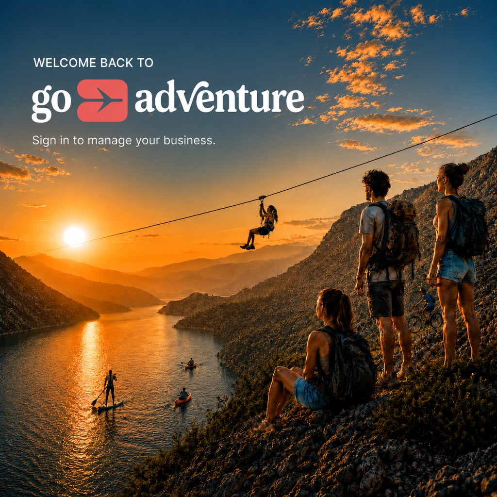 Welcome back to GoFly Adventure — sign in to manage your business